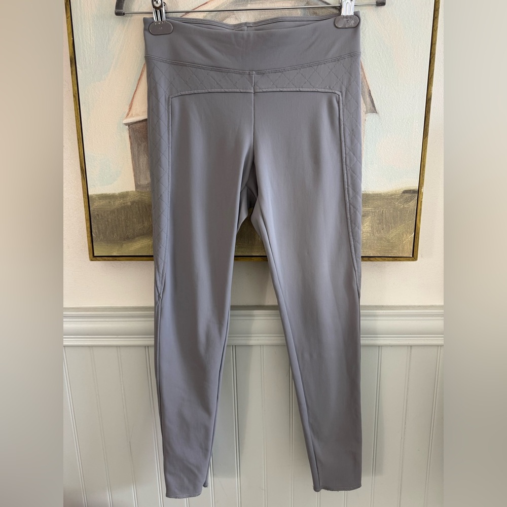 NILS Fleece Lined Gray Quilted Leggings Size Small
